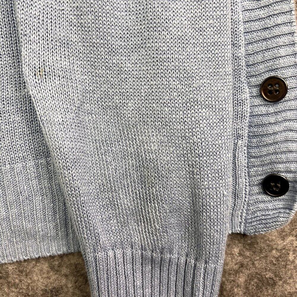 Eileen Fisher Sweater Women's Size Small Blue Organic Linen Button Knit - Picture 8 of 9